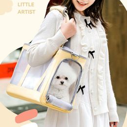 Dog Car Seat Covers Summer Bag Pet Cat Carrier Handbag Outdoor Small Dogs Single Shoulder Bags Travel Front Mesh Oxford Portable Puppy