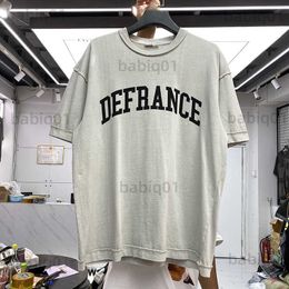 Men's T-Shirts NEW TOP 22FW hip-hop Washed Defrance T Shirt Men Women Oversized Best Quality Vintage Short Sleeves T-shirts Tops Tee T230321