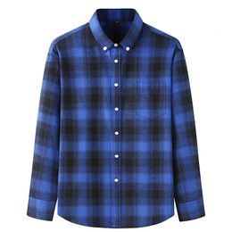 Men's Casual Shirts Large size 8XL 10XL Men's flannel plaid shirt Long sleeve formal shirt men Casual soft and comfortable loose clothes 230322