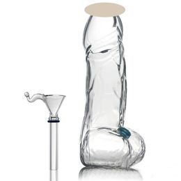 Hookahs 20CM The Male Penis Water Pipe High Quality Glass Bong With Downstem CLEARANCE For Smoking Dry Herb Bongs