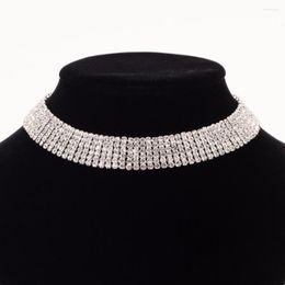 Choker Ladyfirst Rhinestone Crystal Luxury Collar Chokers Necklace Women Maxi Statement Jewellery N305