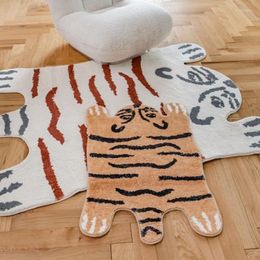 Carpets Cute Cartoon Tiger Door Mat For Bedroom Living Room Kitchen Bedside Area Non-Slip Doormat Carpet Floor Bathtub Side