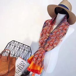 2023 summer designer Scarf Pashmina and winter brand silk women's scarves classic super long shawl soft Wraps size 180*90