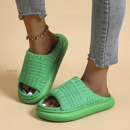 Sandals For Women's Beauty Fats Feet Fashionable Women Flat Fairy Style With Skirt Platform Two-Way Wear Roman Sands