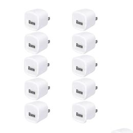 Cell Phone Chargers Factory Outlet Square Style 5V 1A Us Wall Charger Usb Plug Adapter For 5 6 7 8 X Android Mp3 Drop Delivery Phone Dhwuu