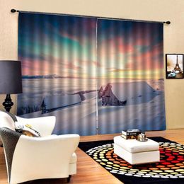 Curtain & Drapes Snow Curtains Customised Size Luxury Blackout 3D Window For Living Room Decoration