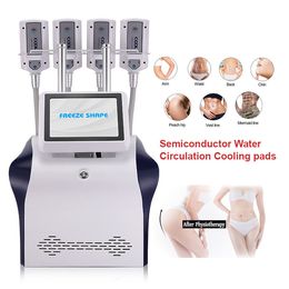 4 Handles Cool Cryo Ems Plates Pads Slimming Machine Skin Lifting Cool Freezing RF Burning With Ems