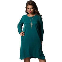 Casual Dresses Nice Women Clothing Autumn Winter Fashion Party Slim Long Sleeve O Neck Ruffles Loose Plus Size Dress 7XL Vestidos