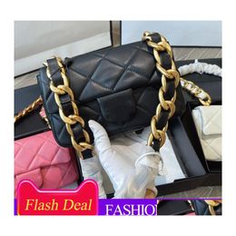 Shopping Bags Famous Designers Women Luxury Designer White Black Leather Embroidery Mticolor Single Shoder Large Capacity Bucket Bag Dh5Ig