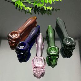 Smoking Pipes new Europe and Americaglass pipe bubbler smoking pipe water Glass bong Colourful skull
