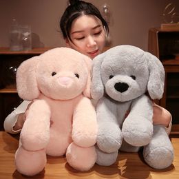 Nice 40cm/65cm Adorable Dog Plush Toy Soft Stuffed Animal Puppy Doll Pink Grey White Brown Plushie Pillow Toys For Children Baby