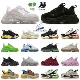 Triple S lässige Basketballschuhe Designer Herren Damen Plateau-Sneaker Beige Dunkelgrau Schwarz Weiß Grün Khaki Rost Rosa Bred Silber Herren-Trainer Walking Jogging