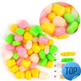 High Quality 50Pcs/Lot Fishing Corn Floating Boilies Flavoured Soft Lure Grass Carp Bait Silicone Soft Plastic Bait Artificial