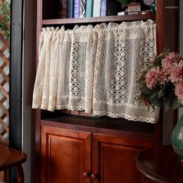 Curtain Head Crochet Cotton Thread Half Cabinet Door Partition Coffee Shop Family Decorative