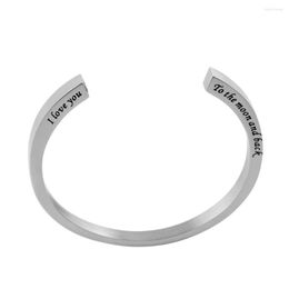 Bangle 10Pcs/lot Custom Engrave I Love You To The Moon And Back Stainless Steel Bracelet Memorial Jewlery Cremation Urns Keepsake