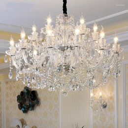 Chandeliers Crystal Chandelier Silver Clear K9 Hanging Lights Fixture Wedding Decoration Pendant Lamp