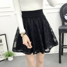 Skirts Flared Stretchy A-line Women's Versatile Skirt Casual Skirt 230322