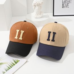 Simple Colour Matching Letters Baseball Cap Female Korean Style Internet Celebrity All-Matching Hat Shopping Sun-Proof Peaked Cap Tide