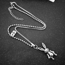 Pendant Necklaces Necklace Old Dark Wind Cute Animal Asymmetric Ku Wei Design Chain