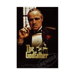 Godfather of Amazon's Top Selling Godfather, banksy art, surrealism art,Character Poster Movie Marlon Brando Canvas Living Room Hanging Picture Core
