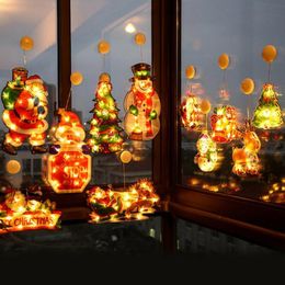 Christmas Decorations Santa Claus Led Suction Cup Window Hanging Lights Decorative Atmosphere-Scene Decor Festive LightsChristmas Decoration