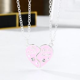 Pendant Necklaces Fashion Children's Necklace Magnet Alloy Drop Oil Love Set Jewelrys Gifts