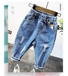 Jeans Kids Boys Jeans Fashion Clothes Casual Pants Denim Clothing Children Baby Boy Cowboy Long Trousers AS3 230322