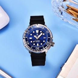 Wristwatches PAGRNE DESIGN Fashion Men's Mechanical Watch Luxury Sapphire Glass Automatic 300M Diving Stainless Steel For Men