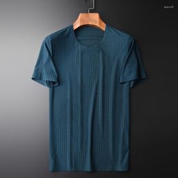 Men's T Shirts Mens Summer Thin Luxury Solid Color Round Collar Male Plus Size 4xl Slim Fit Casual Man T-shirts