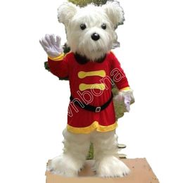 Adult White Long Fur Bear Mascot Costumes Cartoon Character Outfit Suit Xmas Outdoor Party Outfit Adult Size Promotional Advertising Clothings