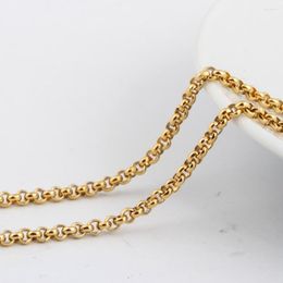 Chains Wholesale Price 45-55cm 3 Mm Twisted Necklaces Gold-color Satinless Steel Jewellery For Pendants