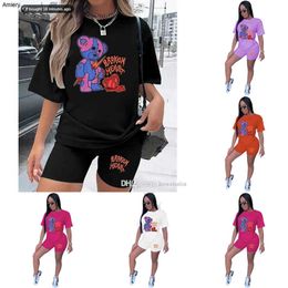 Plus Sizes S-5XL Women Tracksuits Two Pieces Set Designer 2023 New Large Letters Pattern Printed T-shirt Shorts Suits 6 Colours Outfits Summer