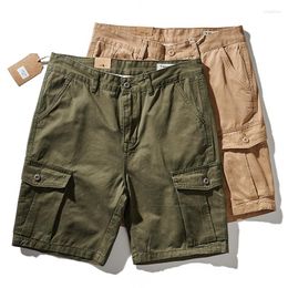 Men's Shorts Work Clothes Casual Boys Trend Loose Fashion Brand Summer Men Wear Khaki Capris Ins Pants