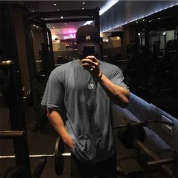 Men's T-Shirts Mens Breathable Cotton T-shirts Summer Gyms Fitness Bodybuilding Sleeveless Male Fashion Casual Workout Tees Tops Clothing W0322