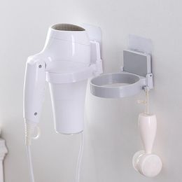 tub tray Hair Dryer Holder Punch-free Wall-mounted Hairdryer Rack Organiser Storage Accessories for Home bathroom supplies Dressing Room