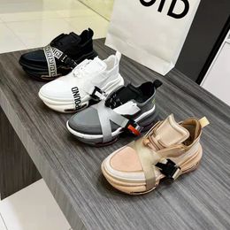 Mens Spring Summer  Casual sports shoes Fashion Trend Designer Brand Sneakers Thick Sole Heightened white Black woman Shoe Top Quality size 35-46 