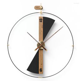 Wall Clocks Round Large Clock Nordic Design Metal Modern Minimalist Classic Decoration Salon Bed Room