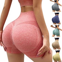 Yoga Outfits Lady Shorts High Waist Workout Fitness Lift Butt Women Gym Running Short Pants Sportswear 230322