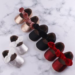 First Walkers Baby Socks Shoes Born Toddler Leather Flowers Bow Decoration Soft Bottom Non-slip Sock For Kids Girls