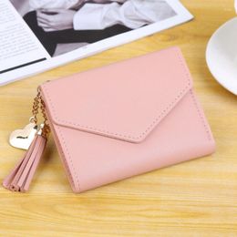 Wallets Women Short Purses Tassel Clutch For Girl Ladies Money Coin Pocket Card Holder Female Bag