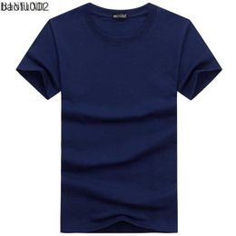 Men's T-Shirts BINYUXDHot Sale high quality fashion T Shirt large size Men T-Shirt Short Sleeve Solid Casual Cotton Tee Shirt Summer Clothing W0322