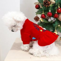 Dog Apparel Pet Clothing Stylish Attractive Comfortable Merry Christmas Dress Jacket For Party