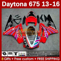 Motorcycle Fairing Kit For Daytona 675 675R 2013 2014 2015 2016 Bodywork 166No.125 Daytona675 Body Daytona 675 R 13 14 15 16 2013-2016 OEM MOTO Fairings factory red