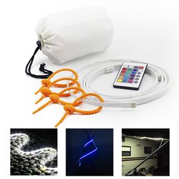 Strips Outdoor LED Tent Hanging Lamp Portable Waterproof Hiking Camp Lighting USB 1.5m/2m SMD 2835 DC 5V Strip Light RGBLED
