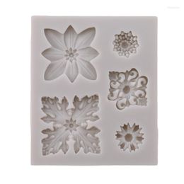 Baking Moulds Five Flowers Shaped 3D Creative Silicone Cake Molds Chocolate Fondant Candy Tools DIY Decoration