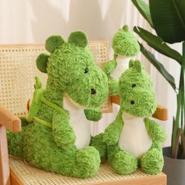 Nice Kawaii Green Dinosaur Plush Toy Cute Soft Dino Dolls With Avocado Backpack Stuffed Animal Pillow For Baby Kids Gifts