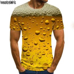 Men's T-Shirts 2021 Beer 3d Print T Shirt It 'S Time Letter Women Men Funny Novelty T -Shirt Short Sleeve Tops Unisex Outfit Clothing W0322