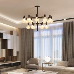 Chandeliers Creative Iron Art Chandelier El Living Bedroom Restaurant Exhibition Hall LED Lighting Nordic Postmodern Fixture