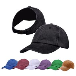 Outdoor Hats Women's Summer Mid-air Top Sun Hat Baseball Cap Visor Breathable Ponytail Sports