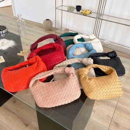 Woven Jodie Handbag Bottegass Designer Bag Fashion Korean Style Handmade Mini Medium Size Pouch Clutch Pu Synthetic Leather Venetass Dumpling Bags